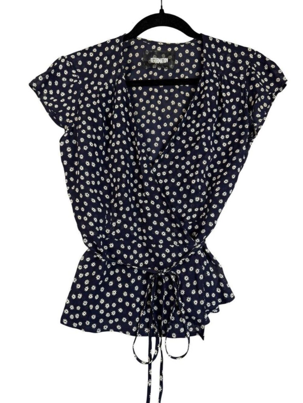 Vintage Reformation Daisy Wrap Top - Size XS